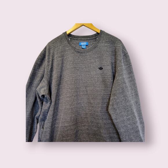 Adidas Blue Tag Men's PE Crew Grey Sweatshirt Zipped Pockets Sz‎ XXL 2015 - Picture 3 of 10